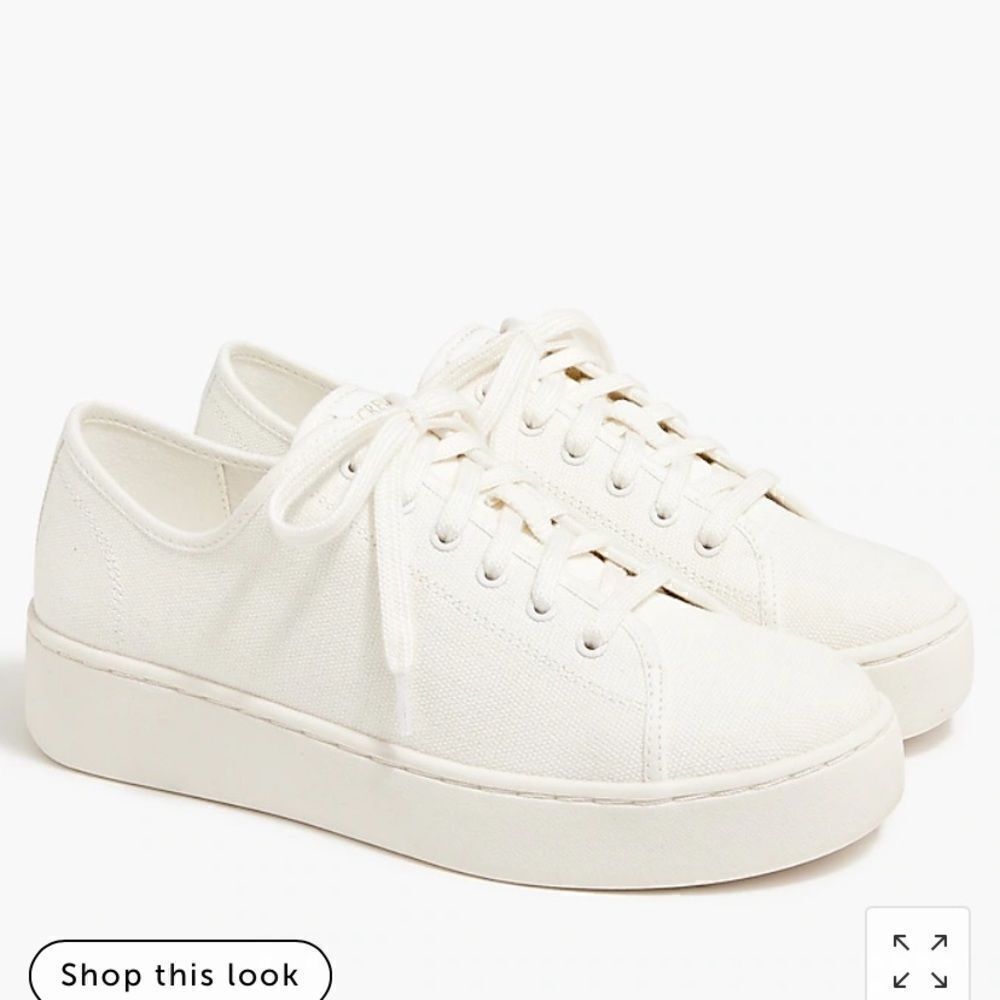 J. Crew Platform sneakers with stripe